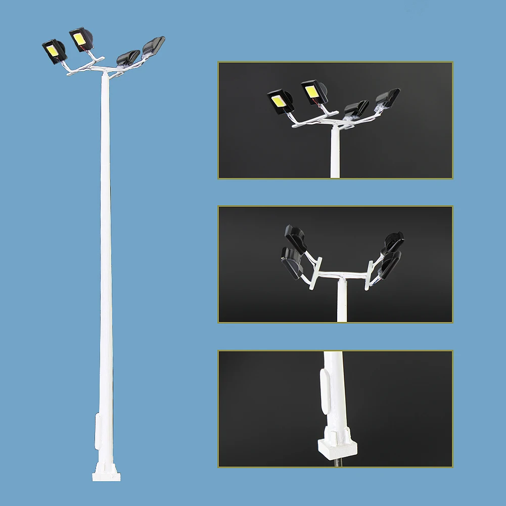 LSL13HO Model Railway Train 1:87 HO Scale 10.5cm LED Model Plaza Lamppost Playground Light