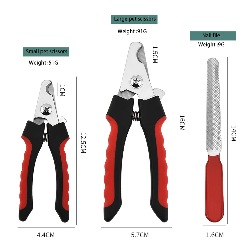 Stainless Steel Pet Nail Clipper Set Cat and Dog Nail Clipper Scissors for Cleaning Common Type Garden Usage Snipping Cut