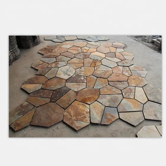 Natural Stone Paving Stone flagstone mat mesh paving stone