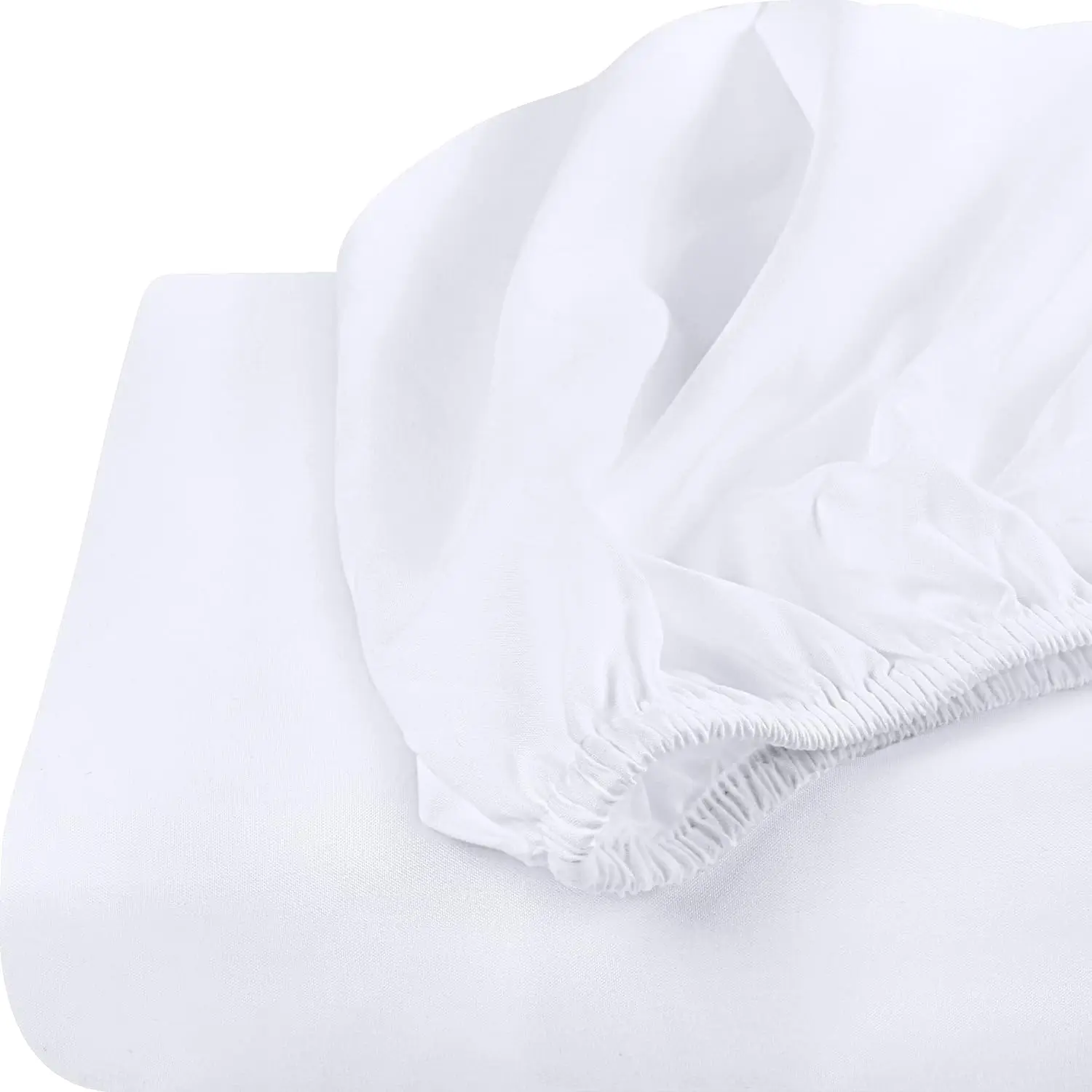 Plain Bleached White 200TC  100% Cotton  Single Twin size  Fitted Bed Sheet For Massage and Hotel and Hospital Use