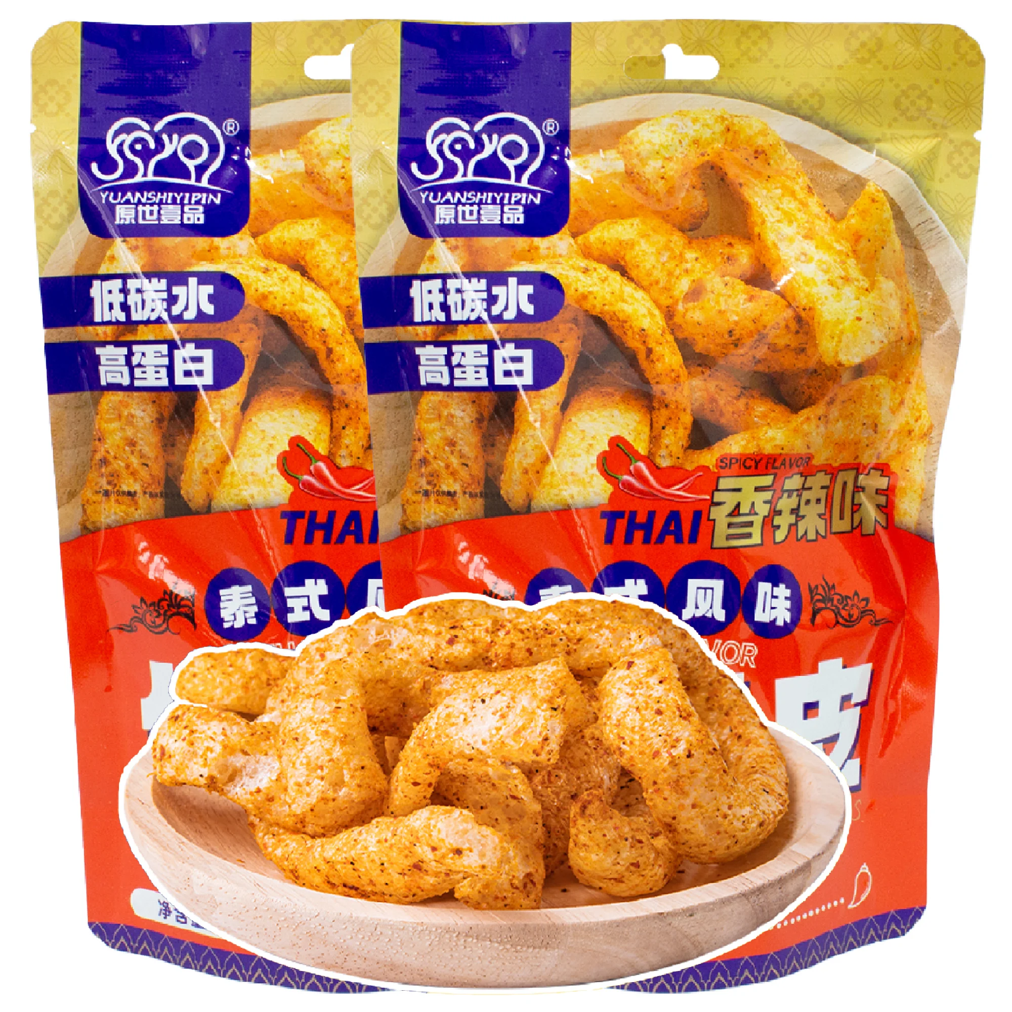 Chicharron закуска свиная шкура тайские закуски Exotische Grohandel Foodie Pratos De Carne