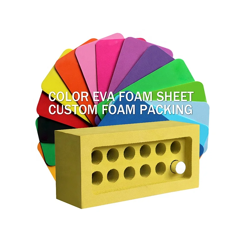 Directly factory high density custom die cut EVA foam packaging gift box insert eva foam packaging insert