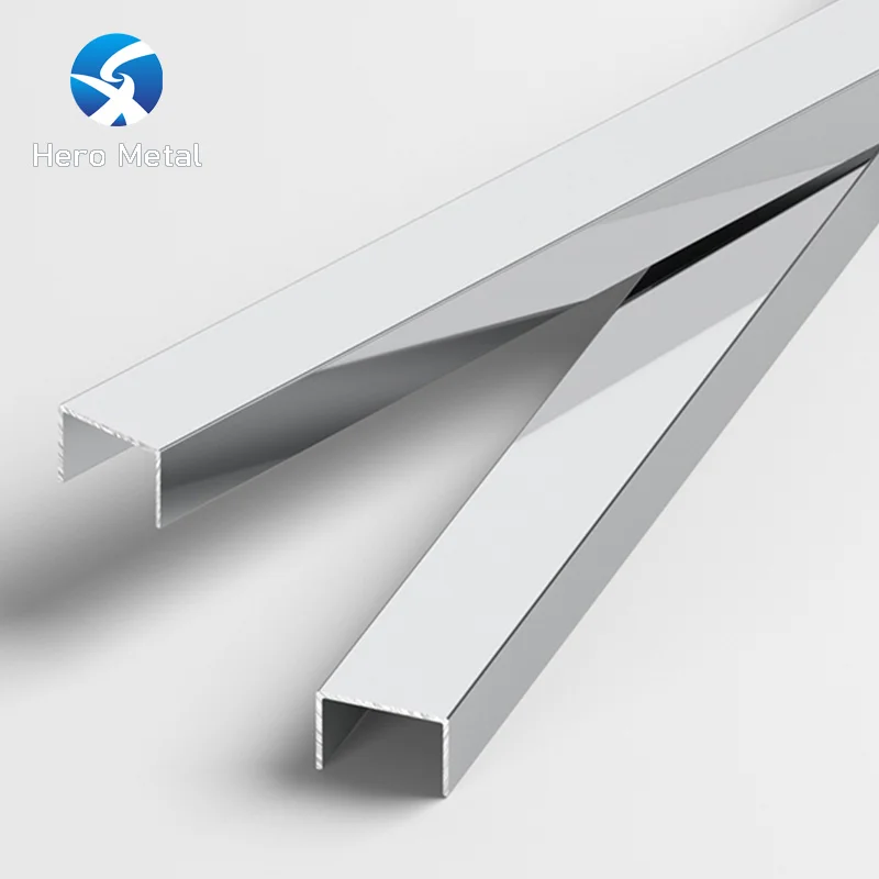 trim listello stainless steel profile U shape metal bar for wall tile edge