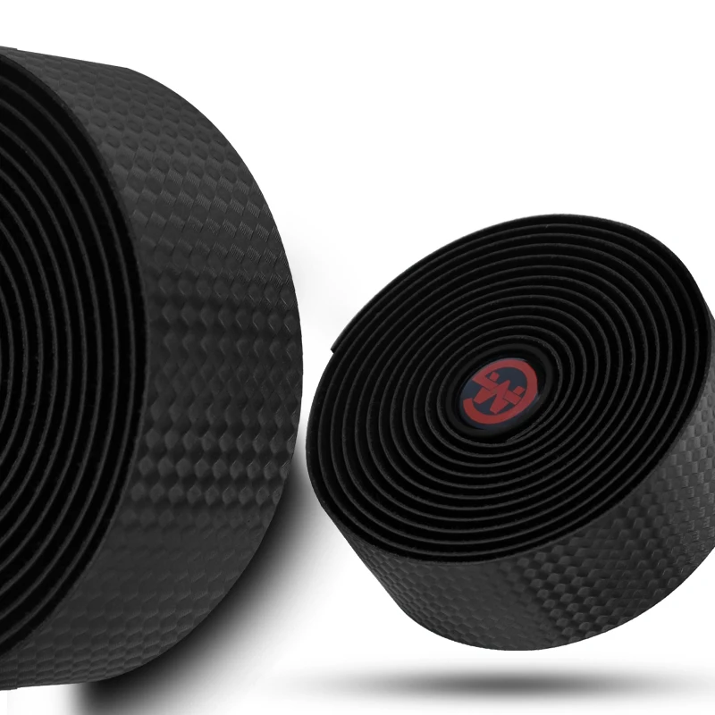 Customize Good Road Bike Handlebar Tape Carbon Pattern Road Bike Bar Tape with Stoppers
