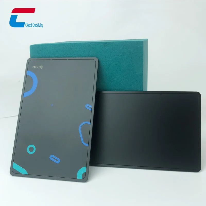 Hot sale NEW RFID Metal Card Contactless metal edges nfc business cards With Hidden chip