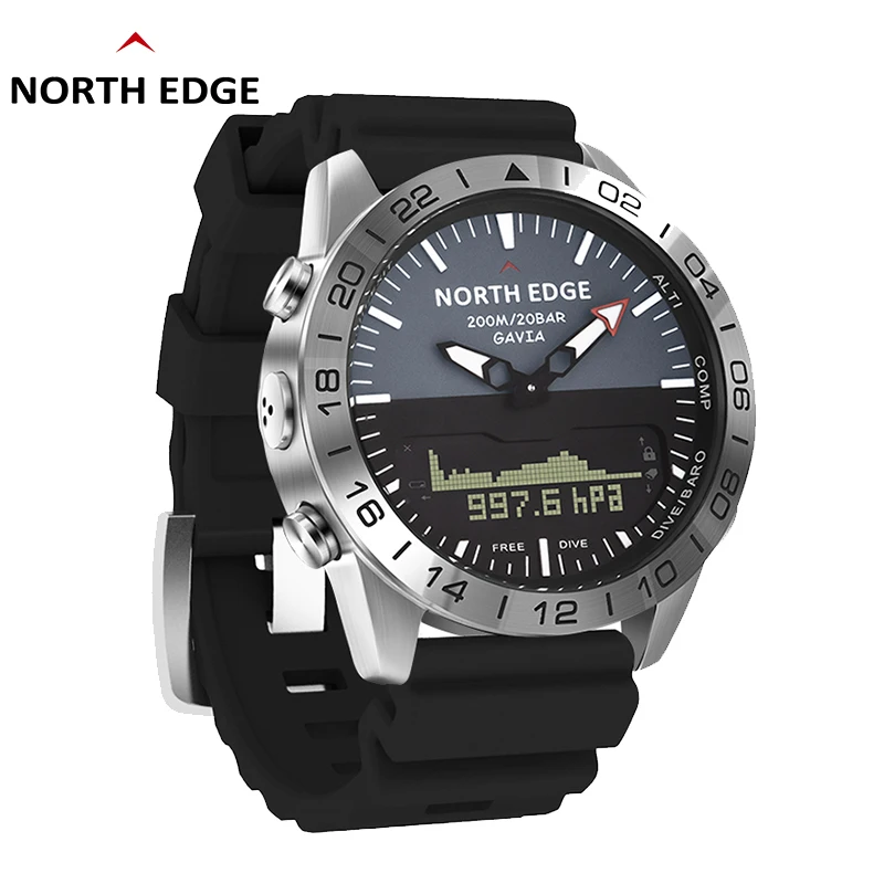 NORTH EDGE Outdoor Multi-function Smart Watch Deep Diving High Pressure Swimming Dual Display Motion Pedometer Smart Watch