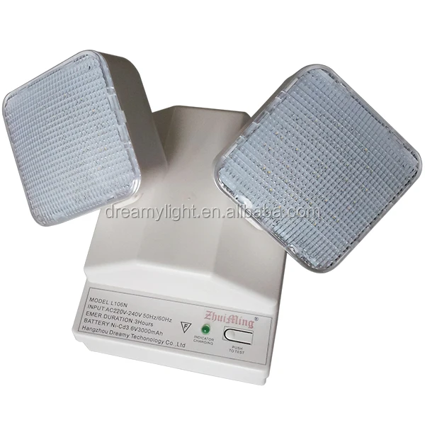 Factory direct Self-test 2*30pcs IP20 duration time more than 3hrs LED Twin-spot rechargeable Emergency Light for buildings