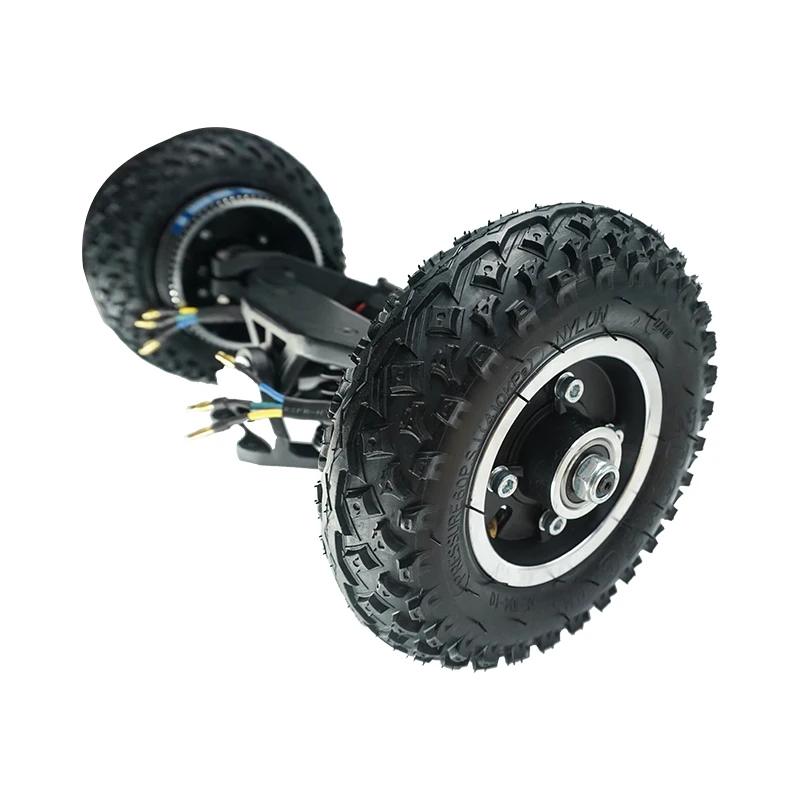 Pneumatic All Terrain Tire Kit with 11' trucks + 6384 Motor 4000W Belt Motor 2pcs +  8' Offroad Wheels for DIY Skate Board