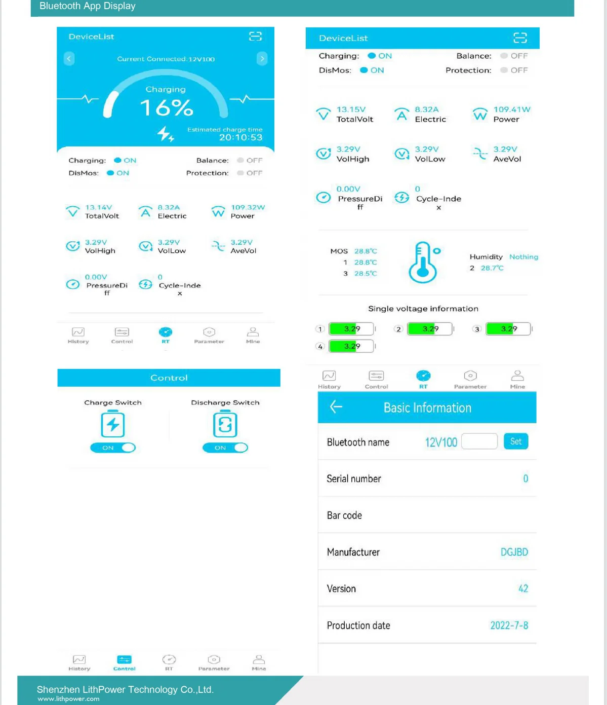 US/EU Stock 12v 100ah  Bluetooth Intelligent Lithium ion Batteries For Solar Power System Home/RV/Car/Marine