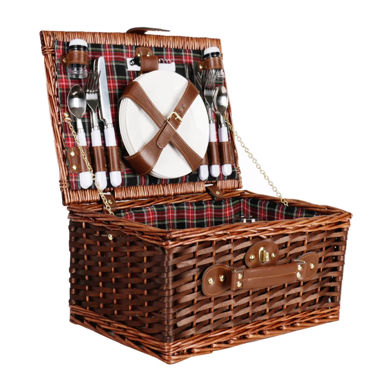 
Arched Picnic Basket Hard Top Picnic Basket For 6 