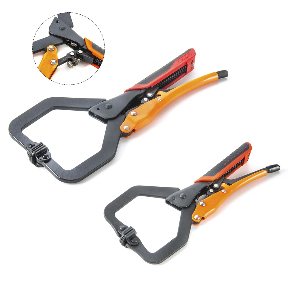 Black finish woodworking welding clamp face wood clamp self adjusting adjustable locking plier automatic c clamp