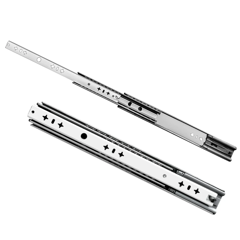 AOLISHENG Q235 cold rolled steel 53mm Heavy Duty Full Extension Telescopic Glide Rails Soft Closing Ball Bearing Drawer Slides