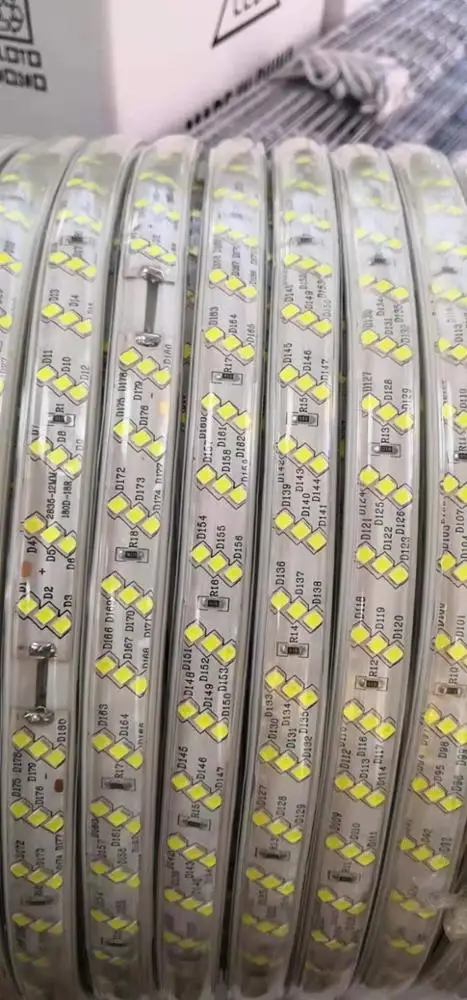  Наружная Светодиодная лента 220 В SMD 5050 IP67 водонепроницаемая светодиодная 60 светодиодов/м