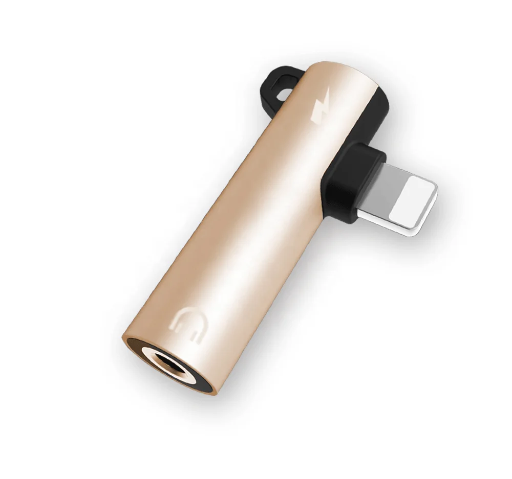 2 in 1 Audio Adapter L Splitter Converter For 8pin To L 3.5mm Jack Headphone Connector Charger