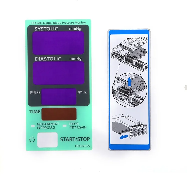 OEM Design PET/Polycarbonate/PMMA Waterproof Decals Nameplates Graphic Overlays Membrane Switch Panel Sticker