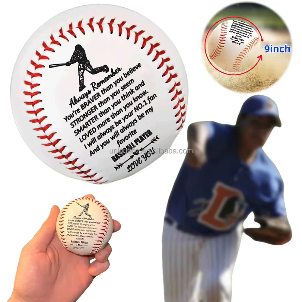 factory Personalized Baseball Solid Cork Core Competition Baseball 9 in Teens Training  Sports Baseball for Youth Players