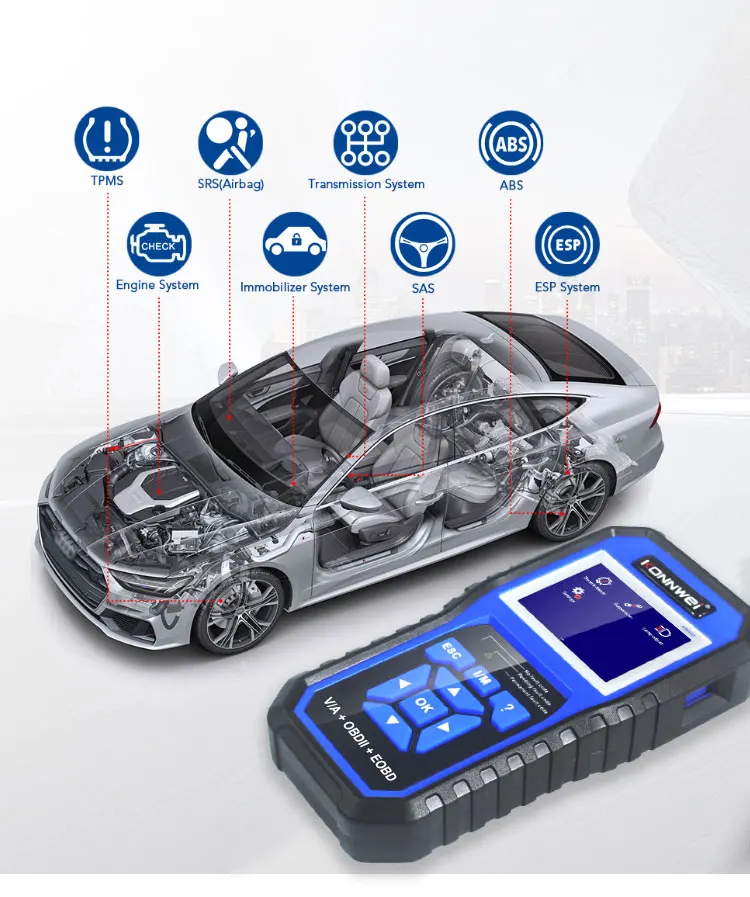 Factory Konnwei KW450 automotive scanner car full system diagnostic tool for Audi multiple car body scanner for Volkswagen