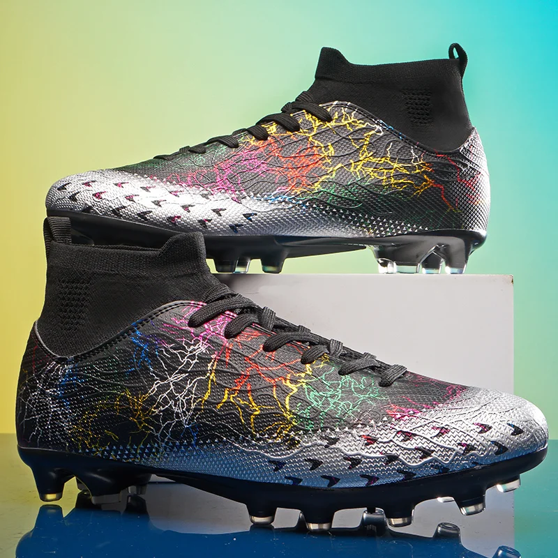 Hot sales 2024 New High-Top Football Sneakers Non-Slip Long Nail Broken Nail Shoes for Summer Spring Autumn Winter Us Size 6.5