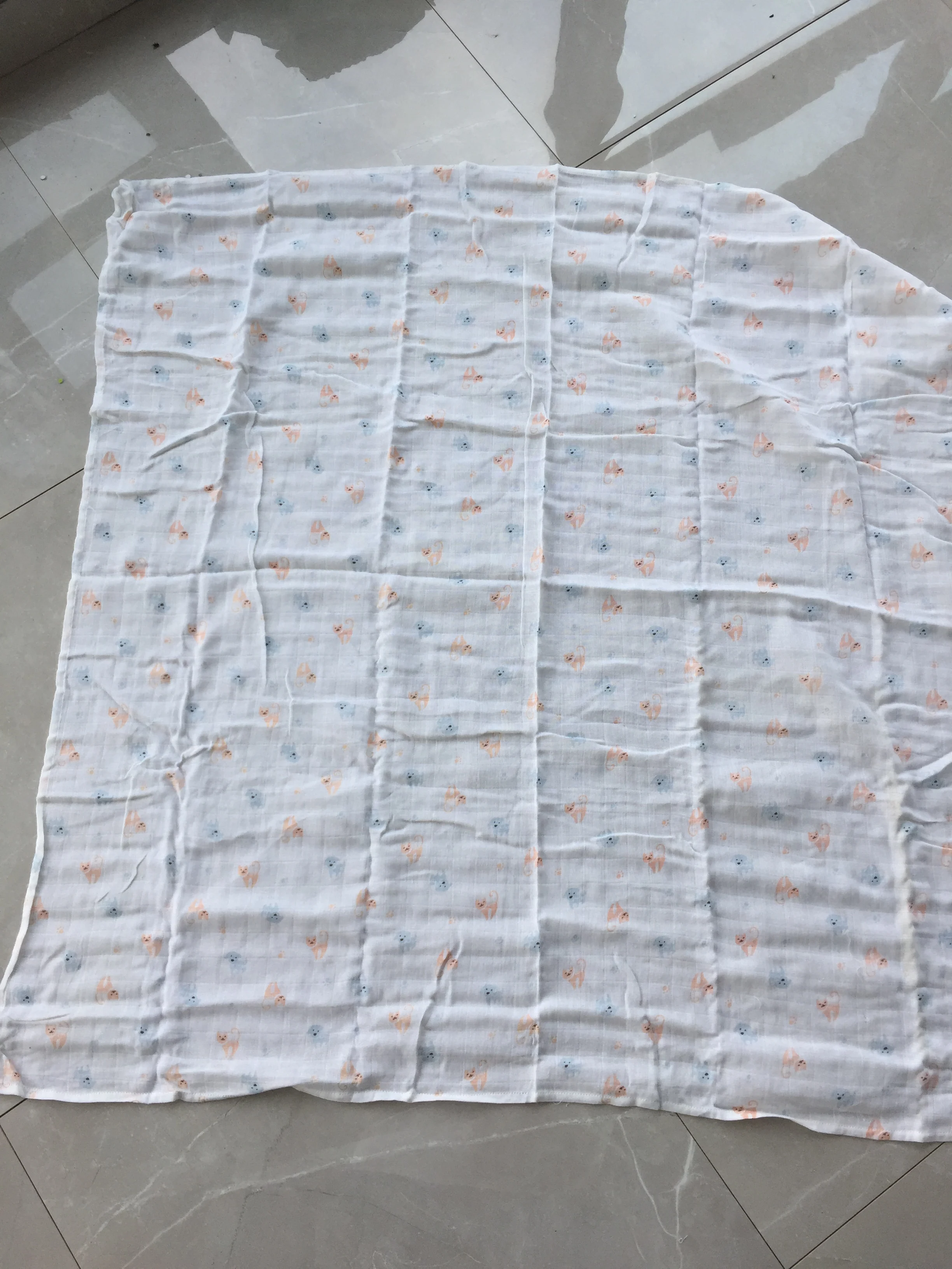 Bamboo cotton  muslin print fabric for baby products swaddle OEKO-TEX100