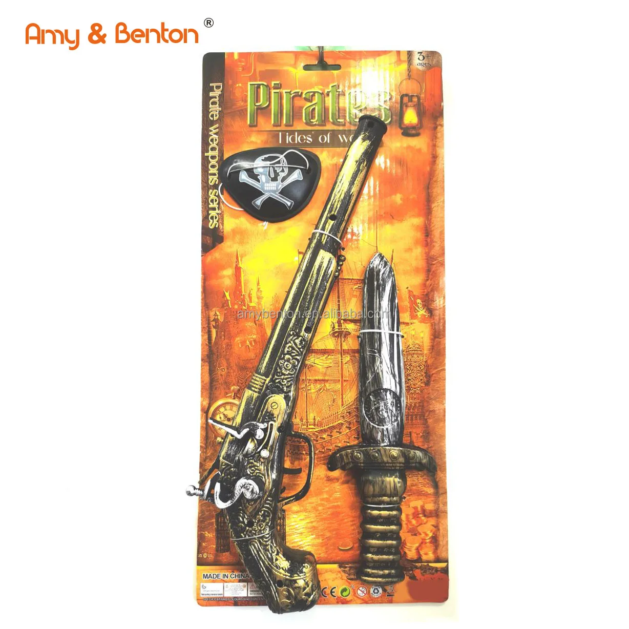 Pirate toys hot sale plastic pirate gun knife toys kids gifts pretend play set for children