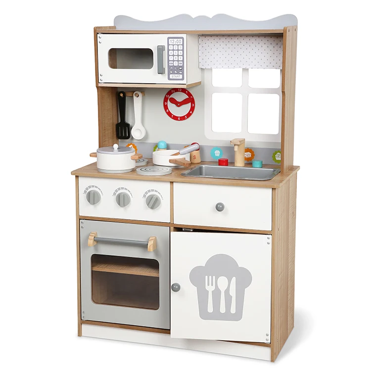 2022 wholesale Kids Montessori educational Children wooden kitchen toys set for toddlers pretend play toys to boys and girl
