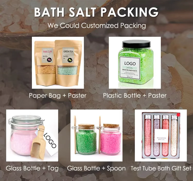 Petal Aromatherapy Beauty Shower Solid Color Oem Healing Pink Organic Bath  Sea Salt For Bath