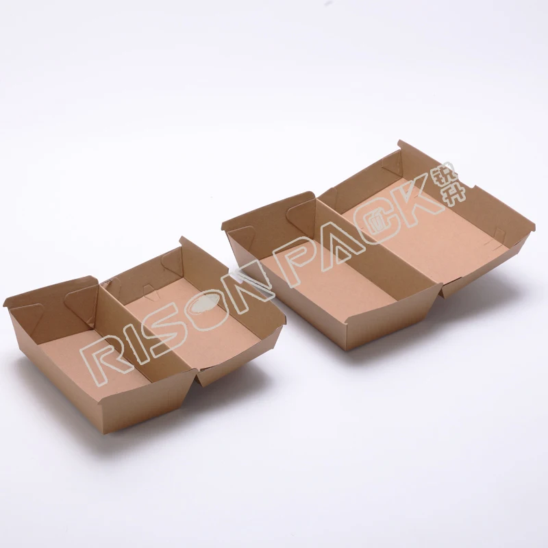 Disposable fried chicken box craft burger box pizza  cake biodegradable kraft paper food box