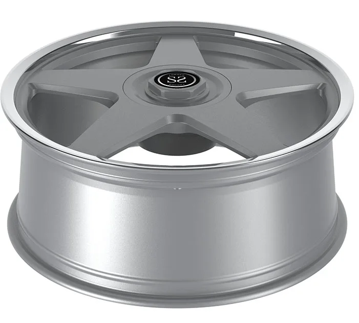 Matt Silver 5-Spokes  Big Cap Forged Rims 22x10.5 5x112 For Audi rs6 c7 2013 year