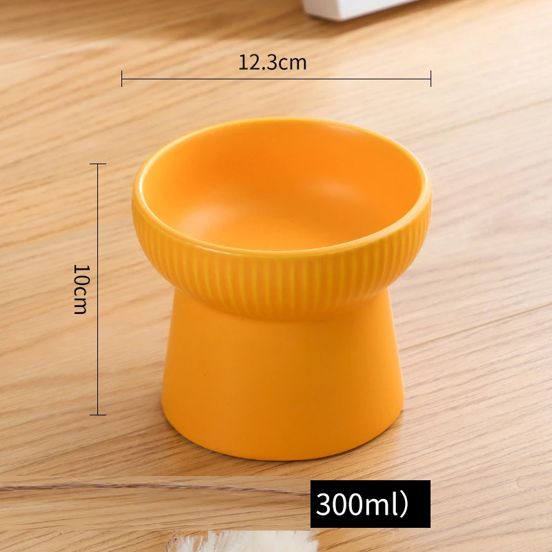 Hot Selling Pet Ceramic Bowl Tall Slant Flat Raised Bowl for Cats and Dogs Ceramic Pet Bowls and Feeders