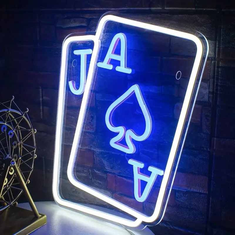 Color Letters Ads No Moq Number Neon Sign Board Outdoor For Advertising Shops Retail Shop Playing Cards