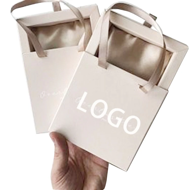 Китайский заказной горячештампованный логотип, роскошные раздвижные маленькие серьги, бумажные упаковочные коробки для ювелирных изделий с мешочком для ювелирных изделий из микрофибры
