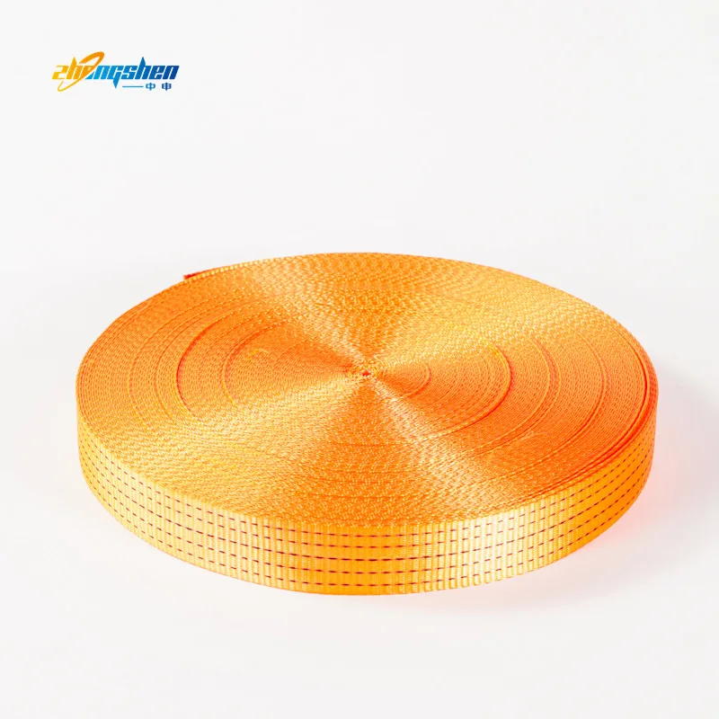 Factory Wholesale Custom 100% High Tenacity Industrial Polyester Yarn Flat Webbing Belt  for Webbing  Sling