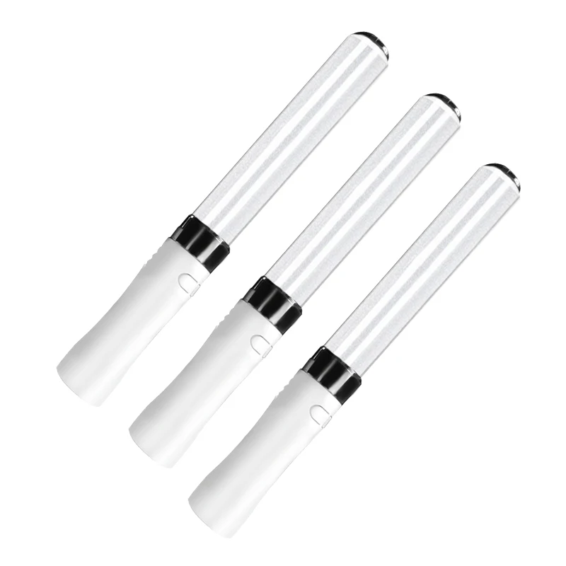 RICHSHINING 25*3.5cm LED Light Stick 15 Colors Glowing Wands in Japan Concerts for Party Halloween for Kpop Fans Club White 55g