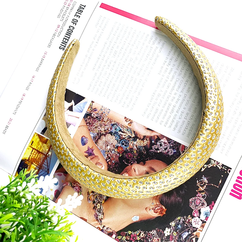 Повязка на голову женская, аксессуар для волос в кожаном стиле, повязка на голову золотого цвета