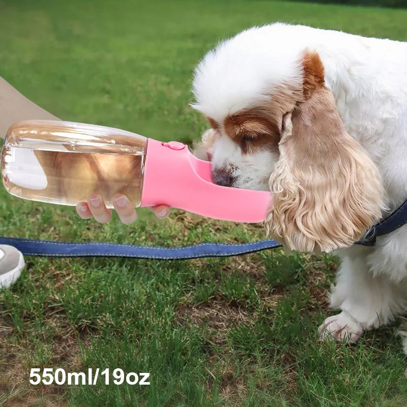 Hot Sell leak-proof dog leash dispenser cat accessories travel travel pet portable drinking water bottle for dog