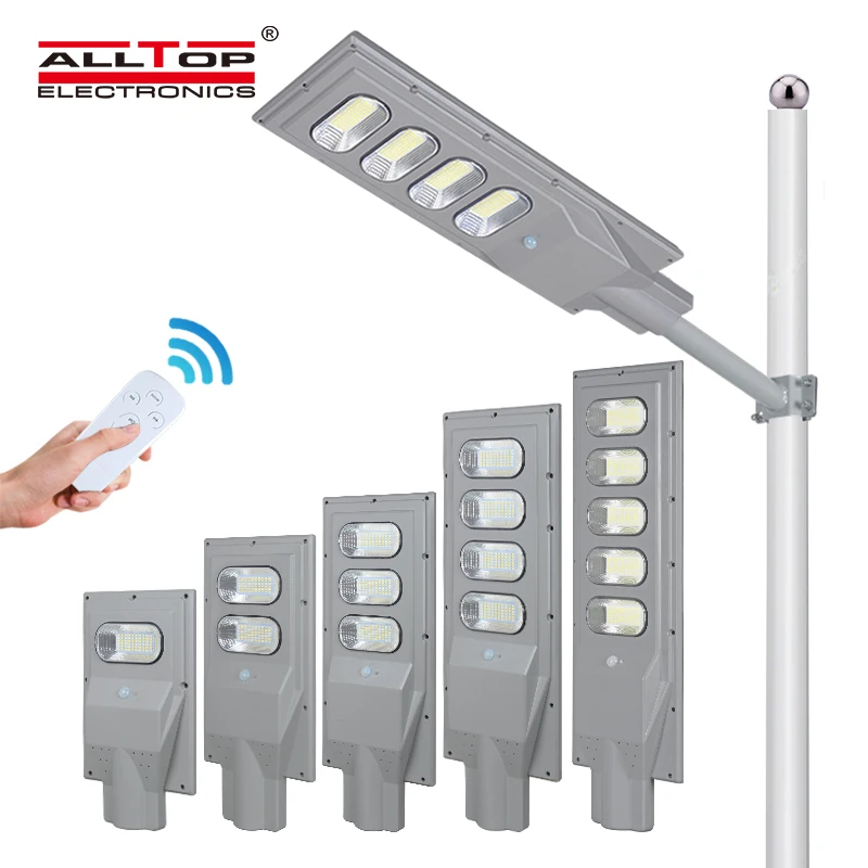 ALLTOP High Brightness Motion Sensor Mppt Controller Ip65 30w 60w 90w 120w 150w All in One LED Solar Streetlight