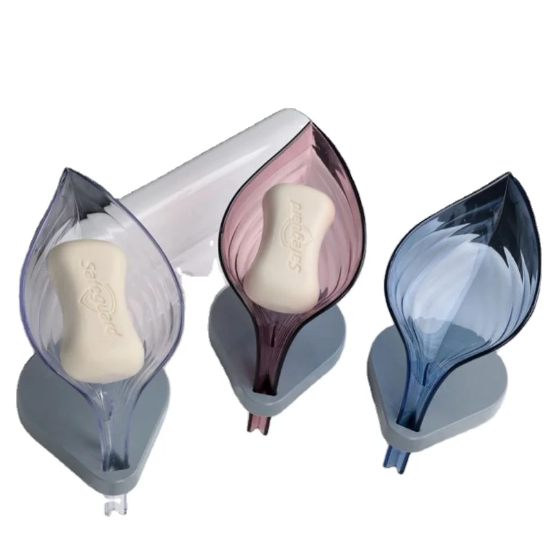 Plastic Soap Dishes blue Wall-mounted Soap shelf Double layer Soap box