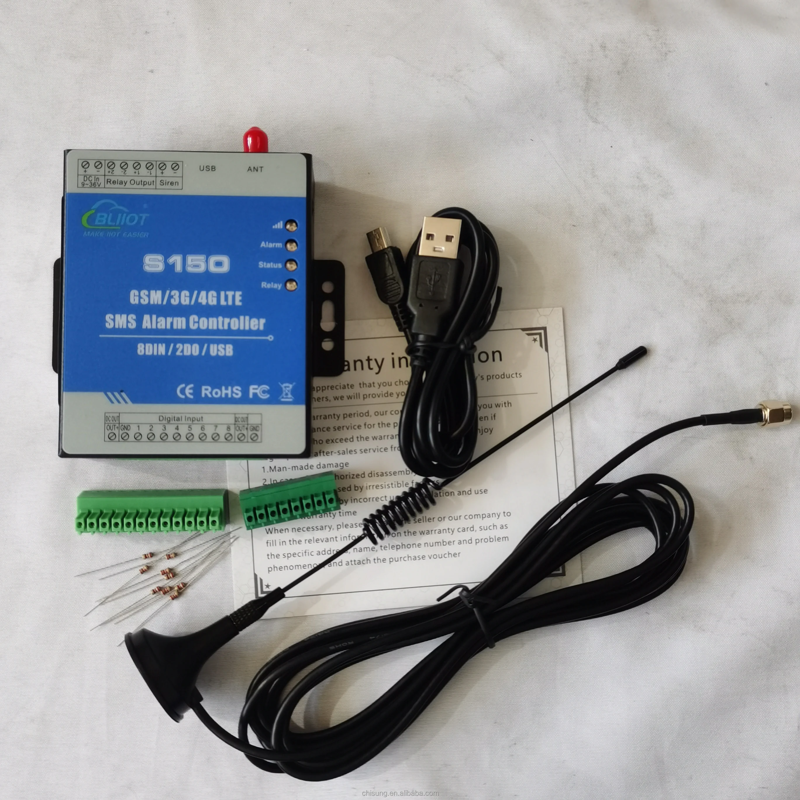 2G/4G S150 8 Switches GSM Cellular SMS Alarm Controller