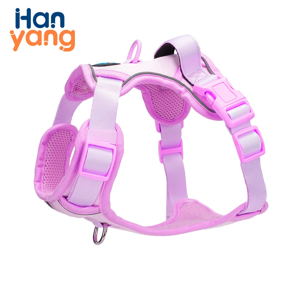 Hanyang OEM Custom pet supplies no pull Heavy Easy walk comfortable neoprene padded stonge hardware dog harness