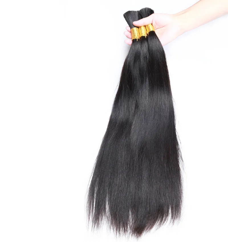 Wholesale virgin unprocessed Malaysian bone straight natural color  human hair bundle extension