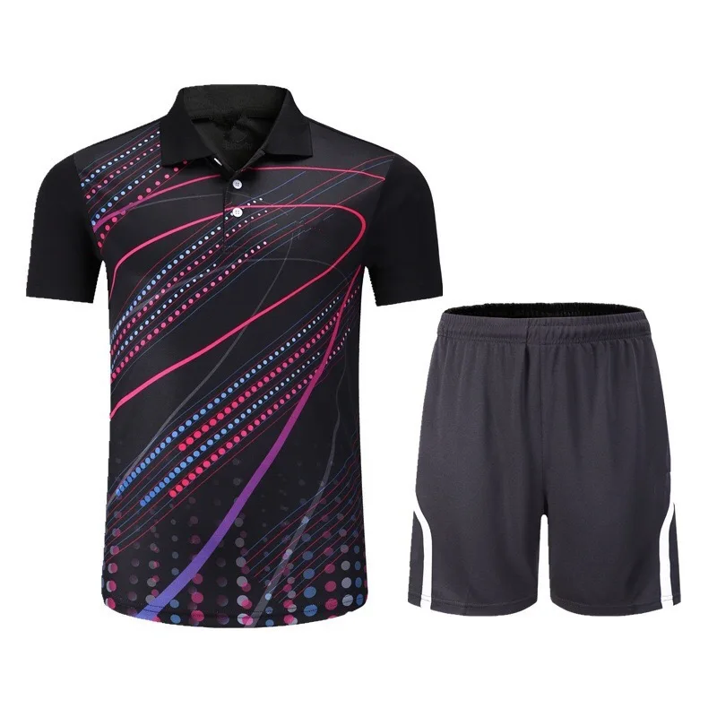 Wholesale Custom Sublimation Printing set Quick Dry Short Sleeve Cheap Wear table Tennis Clothes