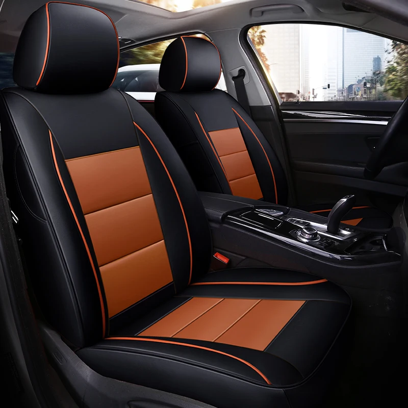 Luxury DK coffee leather industrial car seat cover for john deere truck kia picanto kia sportage mack truck mazda 6