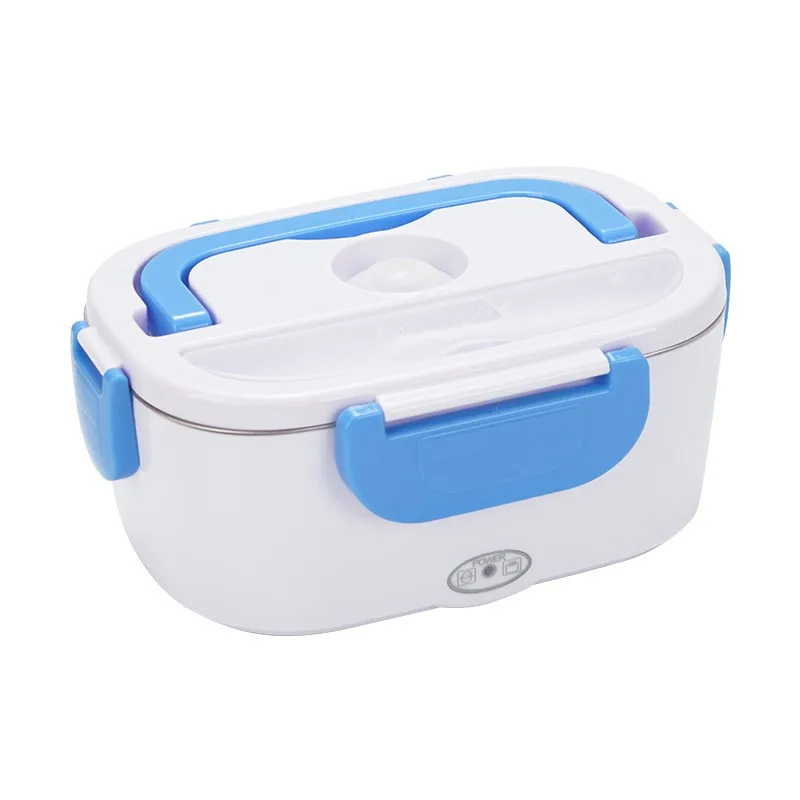 Electric Lunch Box with 2 compartments Inner for Car Truck 110V/220V/12V/24V Food Warmer Stainless Steel Container