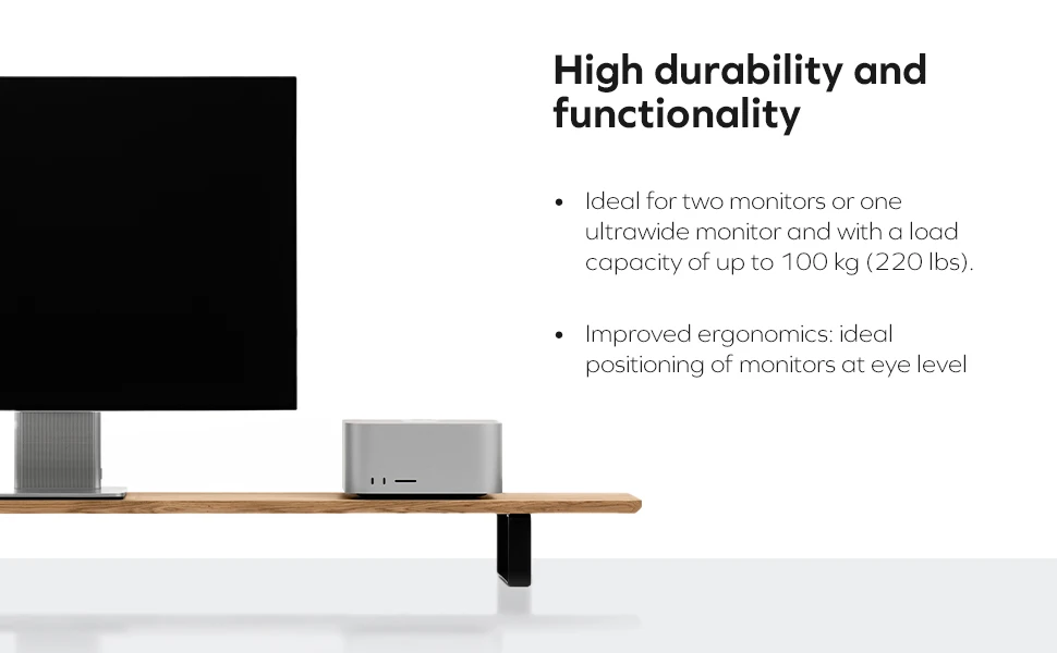 New Design MDF Wooden Laptop Computer Monitor Stand Riser with Desktop Storage Organized
