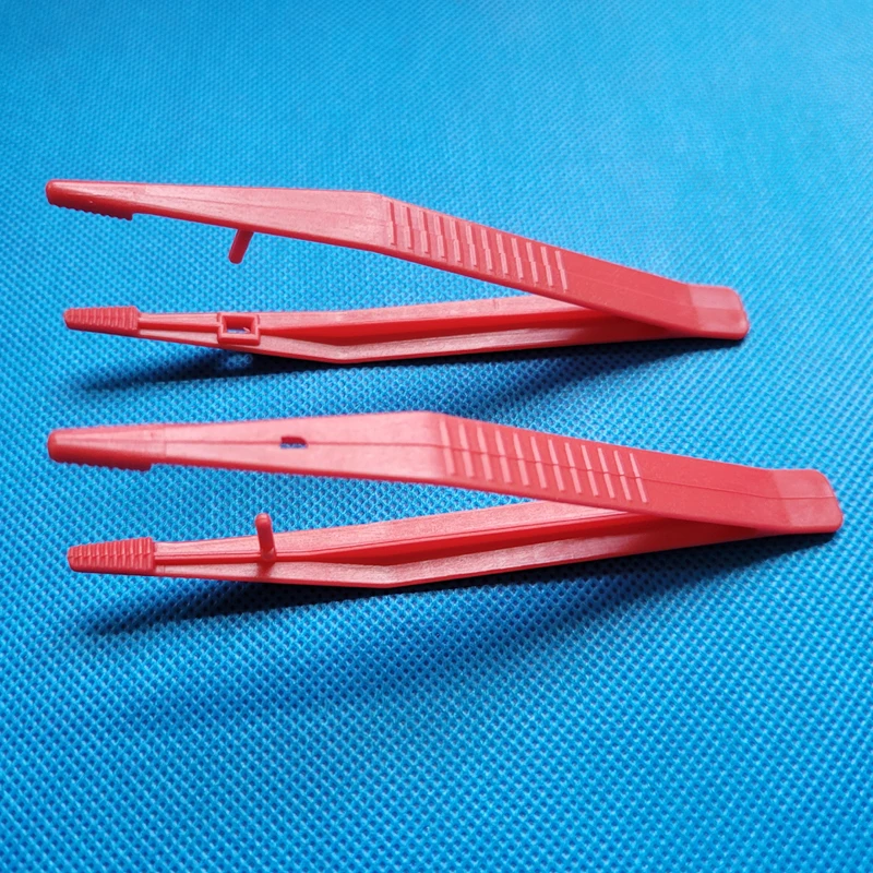 Disposable surgical dressing plastic forceps medical tweezers medical forceps