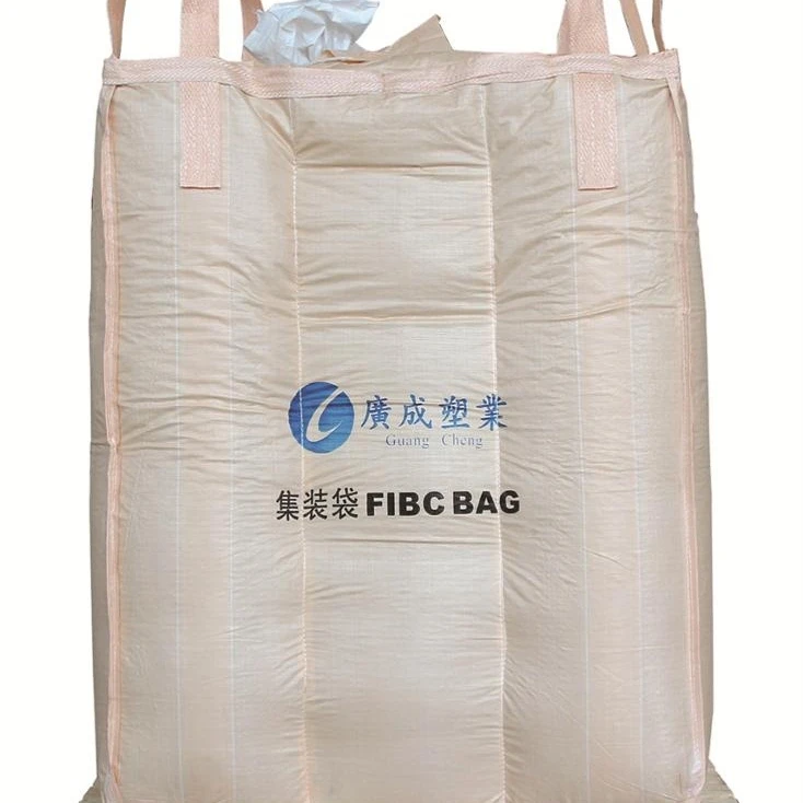 500kg 1000kg 1500kg Flexible U Panel Four Loops Belt Rubble FIBC Baffle Jumbo Bag Bulk Bag Of Coal Gravel Sand 1 Tonne Big Bag