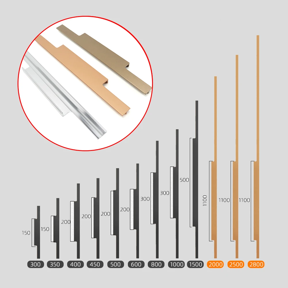 Aluminium Kitchen Cabinet Handles Aluminium Pull Handle Anodized Aluminium Handles