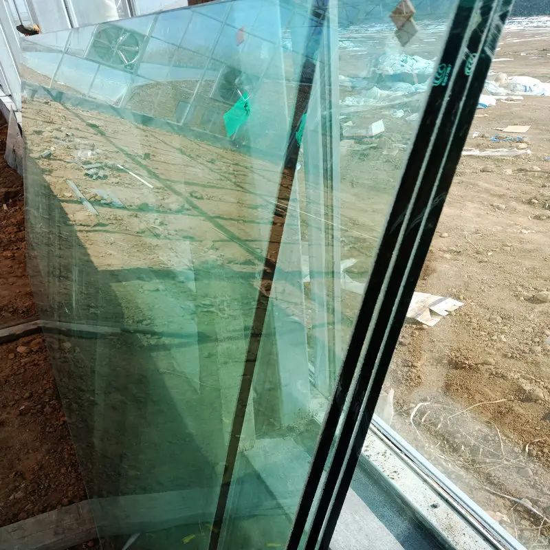 Glass vegetables greenhouse steel frame