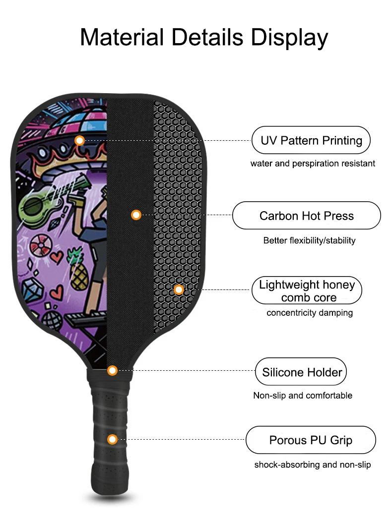GAMEN china raquete beach tennis carbono 3k custom usapa approved carbon eva foam pickleball paddle