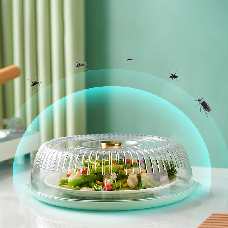 New Design Table Food Cover Plate Dust Proof Insulation Round Food Cover Multi-layer Clear Plastic Vegetable Cover